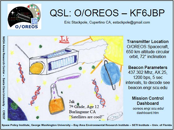 QSL O/OREOS